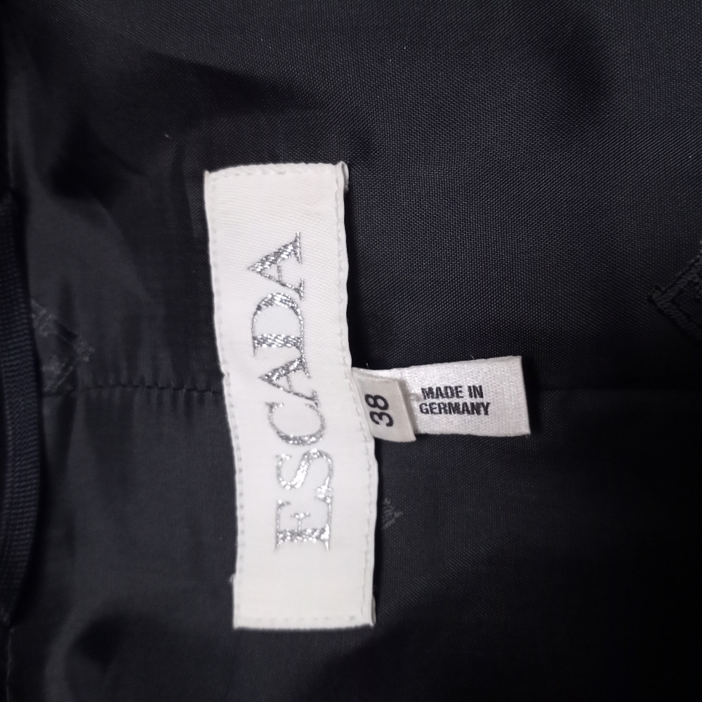 ESCADA Navy Wool Jacket with Ruffled Trim - Picture 5 of 9